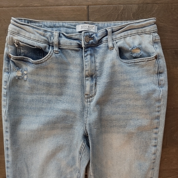 Judy Blue Adrian High Rise Straight Leg Split Hem Jeans - Picture 5 of 16